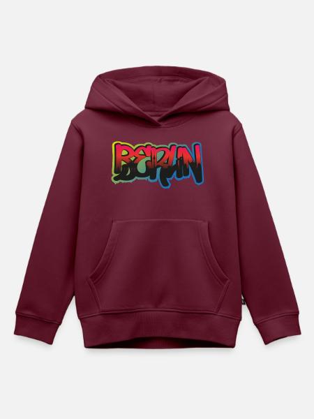 Stadt Berlin Graffiti - Kinder Premium Organic Hoodie - Burgunderrot