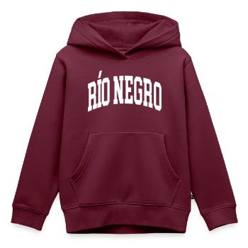 Río Negro - Kinder Premium Organic Hoodie - Burgunderrot - Vorne - AI Model Kid Female (0cm)