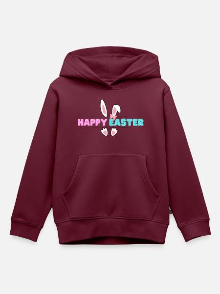 Happy Easter - Kinder Premium Organic Hoodie - Burgunderrot