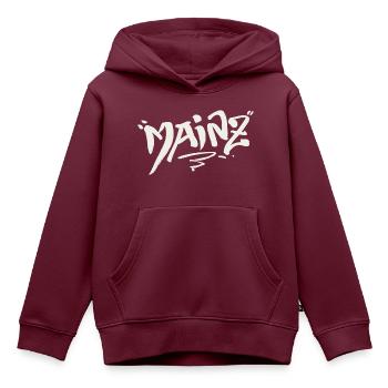 Mainz - Kinder Premium Organic Hoodie - Burgunderrot - Vorne - AI Model Kid Female (0cm)