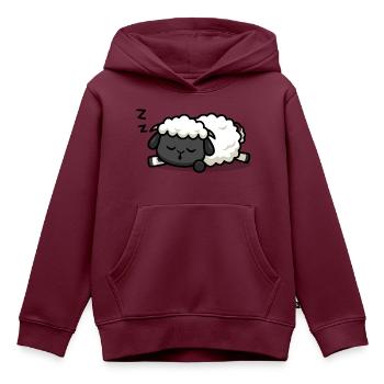 Schlafendes Lamm - Kinder Premium Organic Hoodie - Burgunderrot - Vorne - AI Model Kid Female (0cm)