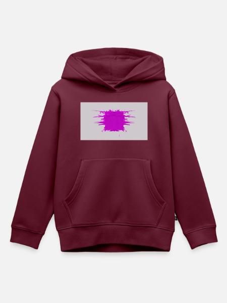 Splitter- Würfel - Kinder Premium Organic Hoodie - Burgunderrot