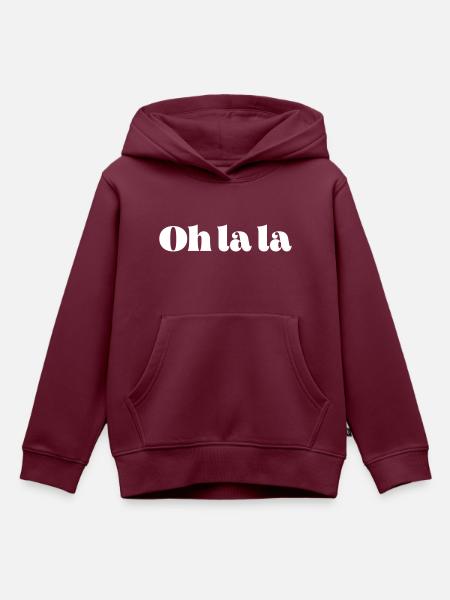 Oh, die la - Kinder Premium Organic Hoodie - Burgunderrot