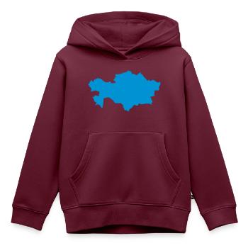 Kasachstan - Kinder Premium Organic Hoodie - Burgunderrot - Vorne - AI Model Kid Female (0cm)