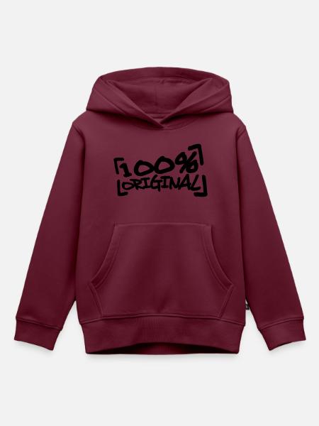 Cartoon Comic 100 % Original - Kinder Premium Organic Hoodie - Burgunderrot