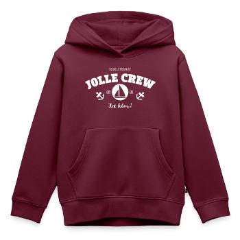Jolle Crew Segeln - Kinder Premium Organic Hoodie - Burgunderrot - Vorne - AI Model Kid Female (0cm)
