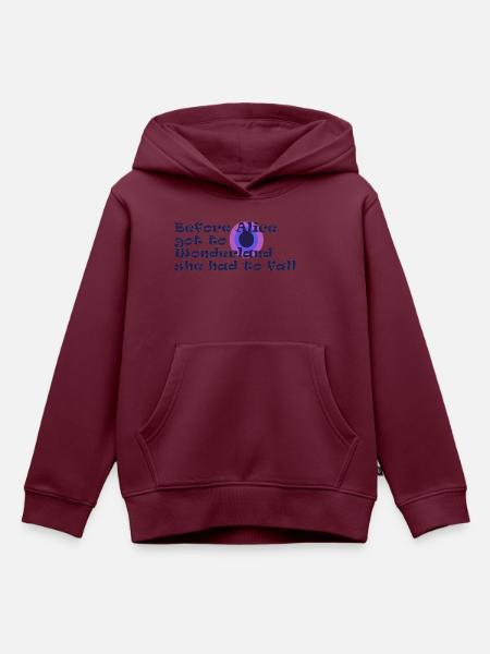 Alice story - Kinder Premium Organic Hoodie - Burgunderrot