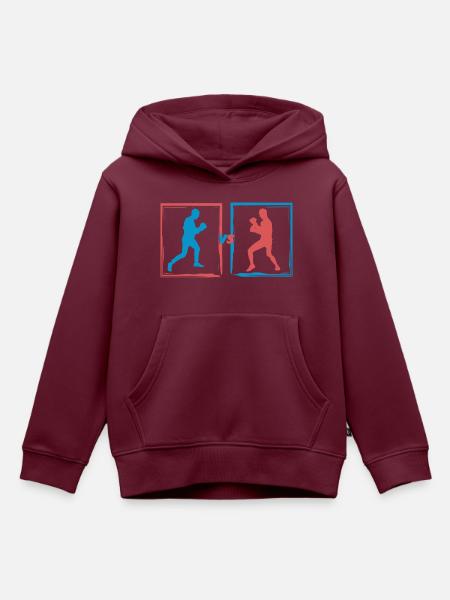 Boxkampf - Boxer Geschenkidee - Kinder Premium Organic Hoodie - Burgunderrot