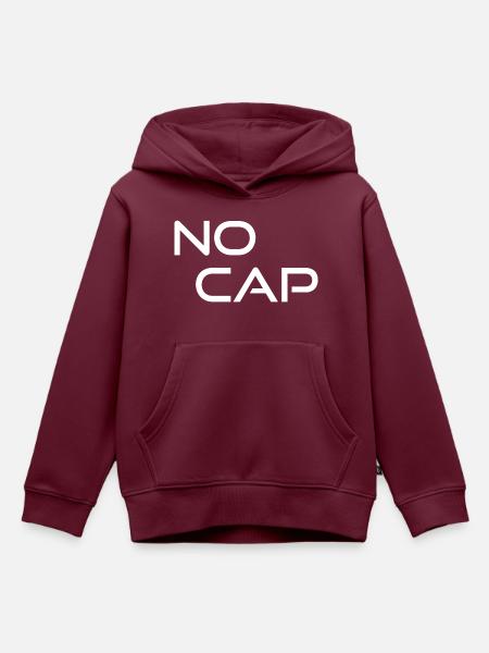 No Cap - Kinder Premium Organic Hoodie - Burgunderrot
