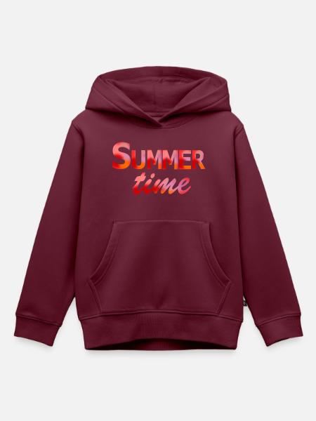 Sommerzeit - Kinder Premium Organic Hoodie - Burgunderrot