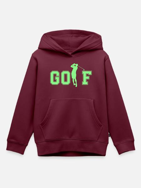 golf - Kinder Premium Organic Hoodie - Burgunderrot