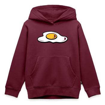 Ein Spiegelei - Kinder Premium Organic Hoodie - Burgunderrot - Vorne - AI Model Kid Female (0cm)
