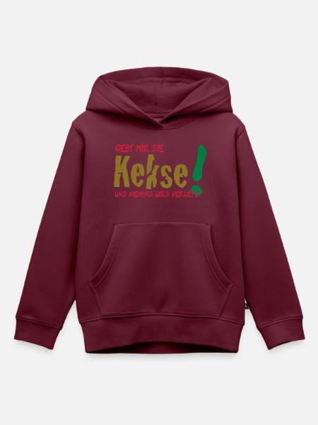 Kekse ... - Kinder Premium Organic Hoodie - Burgunderrot