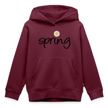 Spring - Kinder Premium Organic Hoodie - Burgunderrot - Vorne - AI Model Kid Female (0cm)