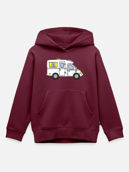 Wohnmobil Teilintegriert - Kinder Premium Organic Hoodie - Burgunderrot