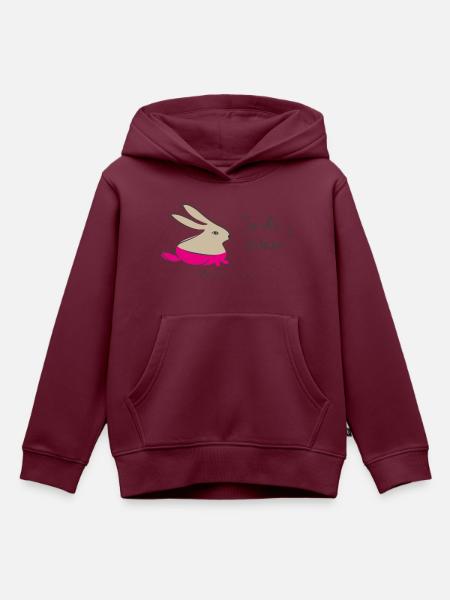 frohe ostern - Kinder Premium Organic Hoodie - Burgunderrot