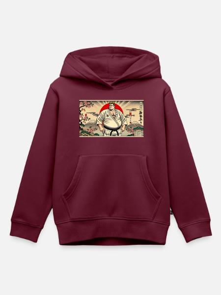 Karate MEISTER - Kinder Premium Organic Hoodie - Burgunderrot