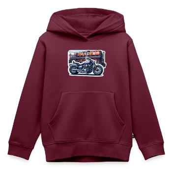 Kaido Chopper - Kinder Premium Organic Hoodie - Burgunderrot - Vorne - AI Model Kid Female (0cm)