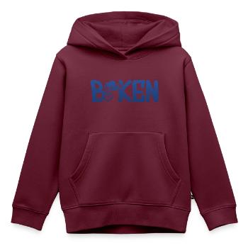 Biken Fahrrad Bike - Kinder Premium Organic Hoodie - Burgunderrot - Vorne - AI Model Kid Female (0cm)