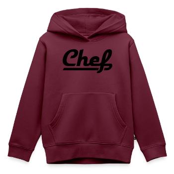 Chef - Kinder Premium Organic Hoodie - Burgunderrot - Vorne - AI Model Kid Female (0cm)