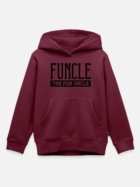 funcle the fun uncle - Kinder Premium Organic Hoodie - Burgunderrot