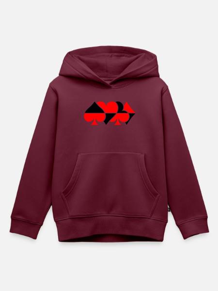 Komisch - Kinder Premium Organic Hoodie - Burgunderrot