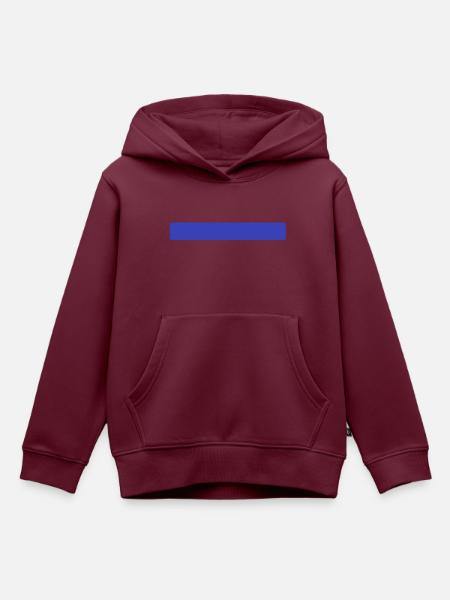 Blauer Streifen - Kinder Premium Organic Hoodie - Burgunderrot