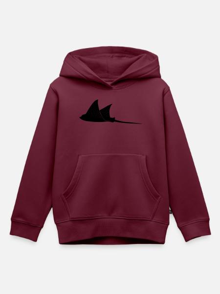 Adlerrochen im Modus Flug - Kinder Premium Organic Hoodie - Burgunderrot