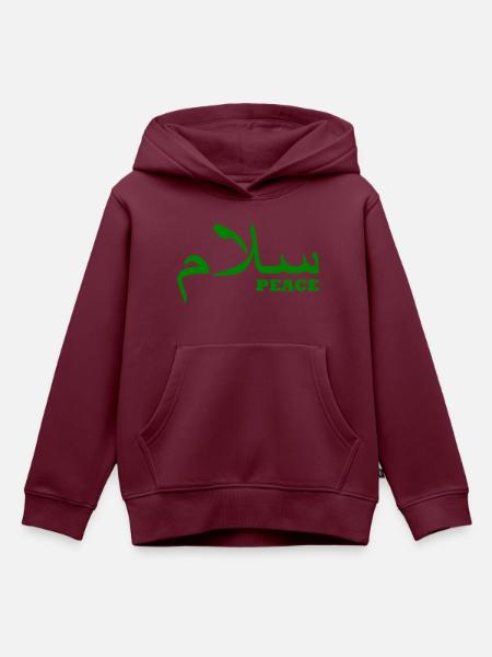 frieden - Kinder Premium Organic Hoodie - Burgunderrot