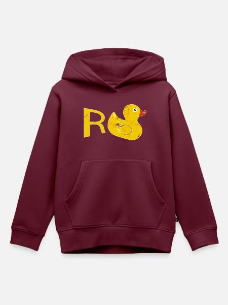 Die Rente Ente - Kinder Premium Organic Hoodie - Burgunderrot