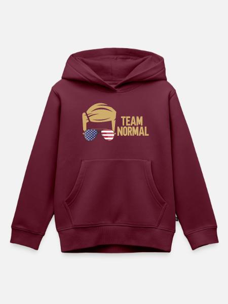 Team Normal - Kinder Premium Organic Hoodie - Burgunderrot