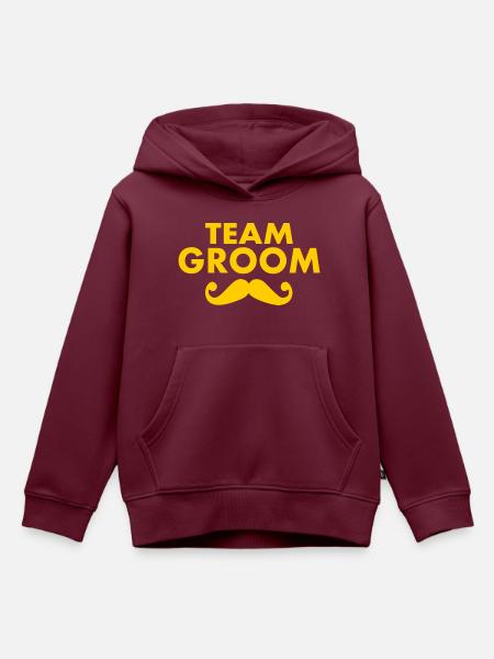 Team groom - Kinder Premium Organic Hoodie - Burgunderrot