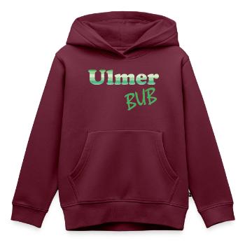 Ulm BUB - Kinder Premium Organic Hoodie - Burgunderrot - Vorne - AI Model Kid Female (0cm)