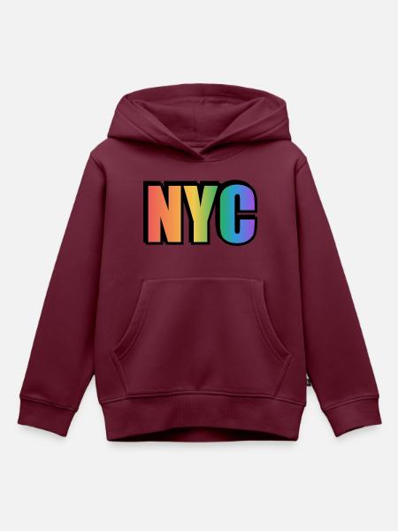 Schwules NYC - Kinder Premium Organic Hoodie - Burgunderrot