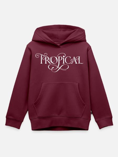 Tropical - Kinder Premium Organic Hoodie - Burgunderrot
