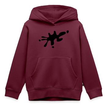 Fleck - Kinder Premium Organic Hoodie - Burgunderrot - Vorne - AI Model Kid Female (0cm)