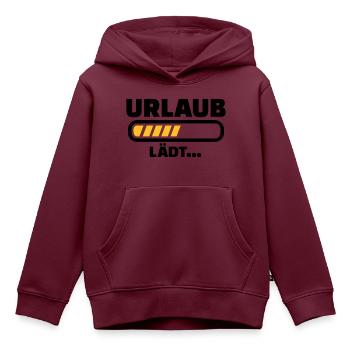 Urlaub - Kinder Premium Organic Hoodie - Burgunderrot - Vorne - AI Model Kid Female (0cm)