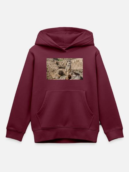 Zwei Erdmännchen - Kinder Premium Organic Hoodie - Burgunderrot