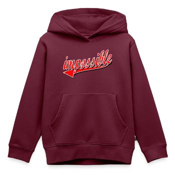 impossible unmöglich dieb bandit gym training cap - Kinder Premium Organic Hoodie - Burgunderrot - Vorne - AI Model Kid Female (0cm)