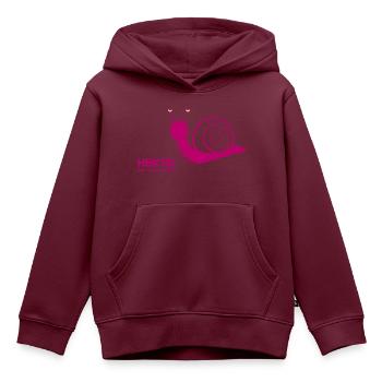 Hektik kein guter Begleiter - Kinder Premium Organic Hoodie - Burgunderrot - Vorne - AI Model Kid Female (0cm)