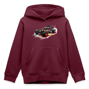 RC-Buggy - Farbsplash - Kinder Premium Organic Hoodie - Burgunderrot - Vorne - AI Model Kid Female (0cm)