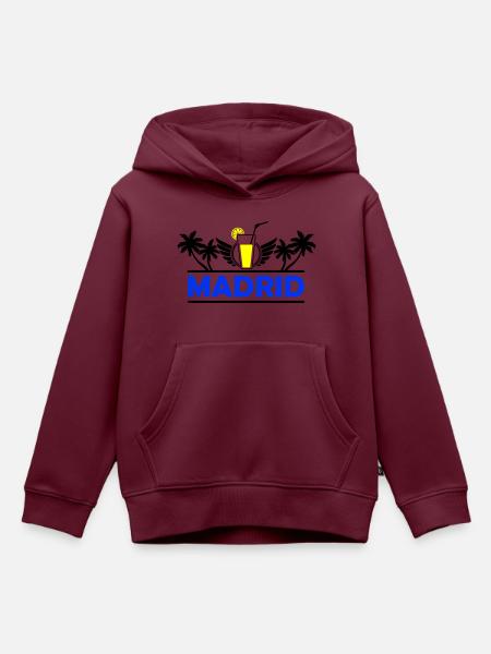 madrid 2 - Kinder Premium Organic Hoodie - Burgunderrot