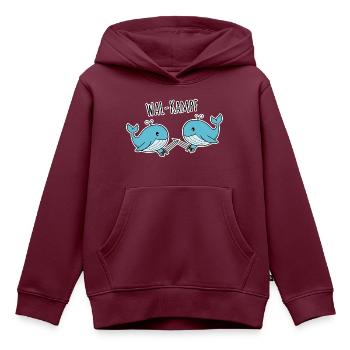 Wal-Kampf hat nichts mit Politik zu tun - Kinder Premium Organic Hoodie - Burgunderrot - Vorne - AI Model Kid Female (0cm)