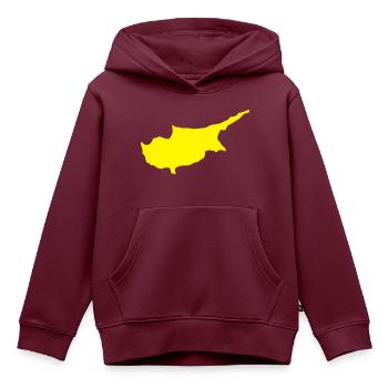 zypern - Kinder Premium Organic Hoodie - Burgunderrot - Vorne - AI Model Kid Female (0cm)