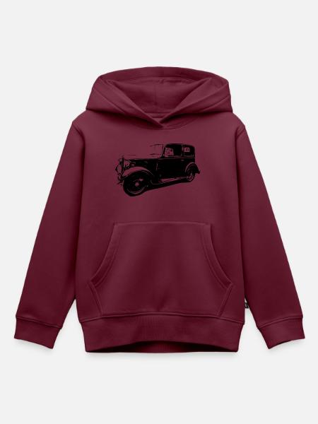 Auto - Kinder Premium Organic Hoodie - Burgunderrot