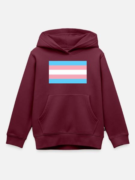 Transgender-Pride-Flagge - Kinder Premium Organic Hoodie - Burgunderrot