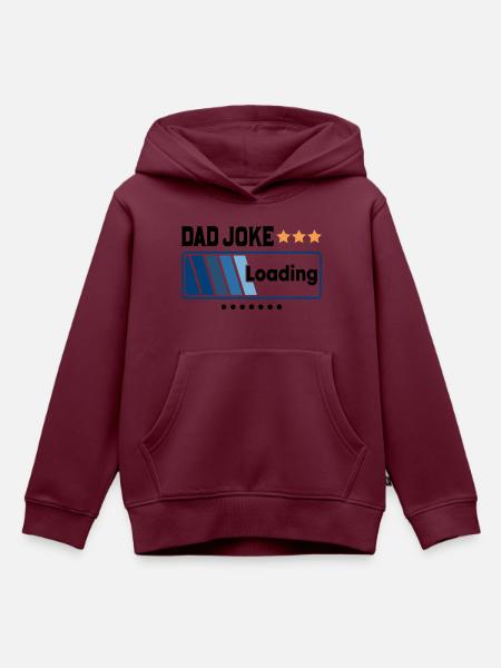 Dad Joke Loading... - Kinder Premium Organic Hoodie - Burgunderrot