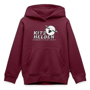 Pilot im Einsatz - Kinder Premium Organic Hoodie - Burgunderrot - Vorne - AI Model Kid Female (0cm)