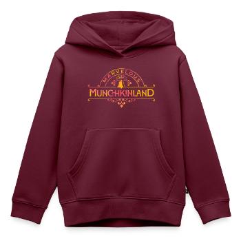 Wicked Design Marvelous Munchkinland - Kinder Premium Organic Hoodie - Burgunderrot - Vorne - AI Model Kid Female (0cm)