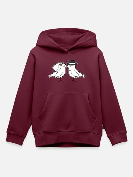 Braut und Bräutigam - Kinder Premium Organic Hoodie - Burgunderrot